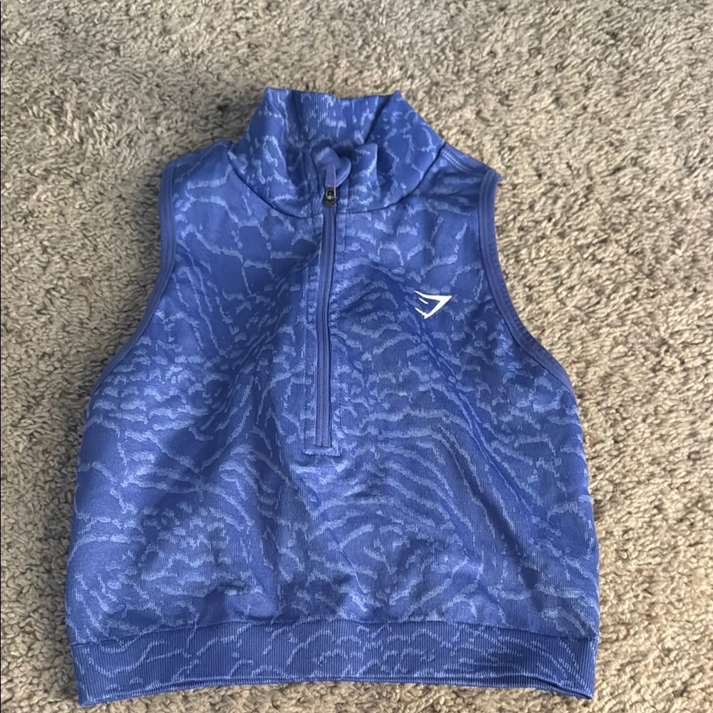 Gymshark Blue Patterned Sleeveless Top